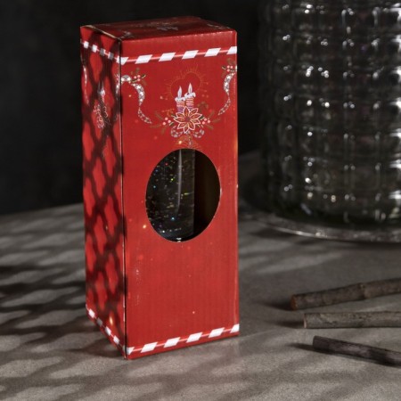 LED figure “Silver candle” 7 × 20 × 7 cm, plastic, sparkles, batteries AAAX2 (not in the kit), glow warm white-3