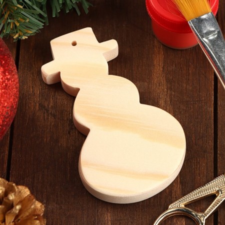 Harvesting for creativity "Snowman in the hat", 5.5x9.4x1.2, pine-1