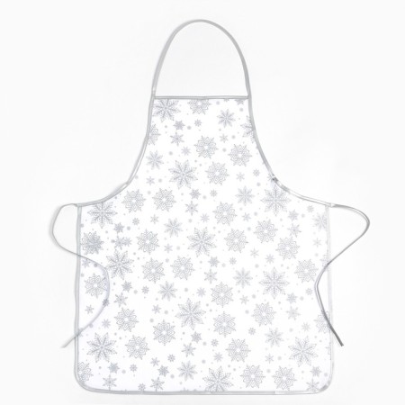 Kit. set 3pr. Snowflake Snowflake silver perch. 17*17 cm, mittens.26*16 cm, Fart. 70*80 cm 100% p/e 94461-1