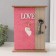 Keywood tree 6 hooks "Circles. Keys and heart" Pink 6.5x20x26.5 cm