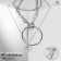 Piece "Chain" a large ring with medallion, silver color, 66 cm