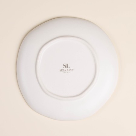 New Year's plate SL Home "Happy New Year", d = 21 cm, porcelain, white color-3