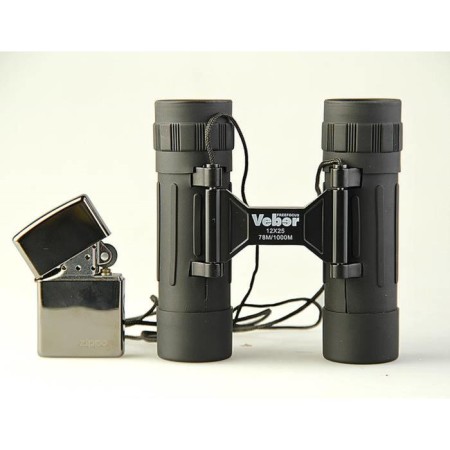 Binoculars Veber free focus PSU, 12 × 25 ff, black color-2