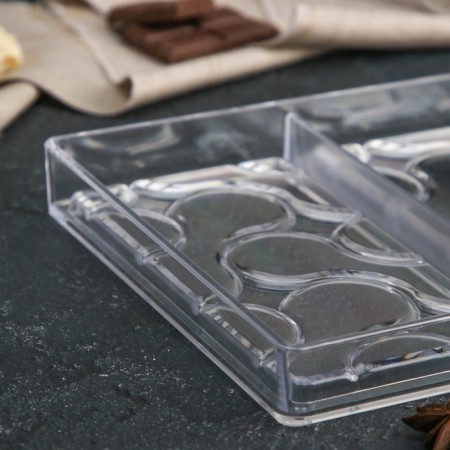 Konfinetta chocolate form “Simple-B.”, 27.5 × 17.5 × 2.5 cm, 3 cells (15.3 × 7.5 × 0.8 cm)-2