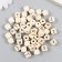 Set of wood. Ul-painted beads MIX-7 (Cube 10mm, 10mm Latin Cube, 10mm Cyrillic Cube 24g)