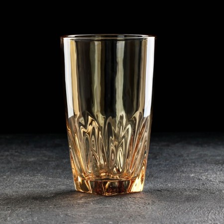 Glass glass "Lava", 420 ml, gold color