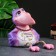 The piggy bank "Raven - Beauty requires the means" purple, 20cm