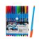 Set of ballpoint pens 12 colors, triangular body, blister