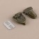 Furniture for bag No. 4, set 4 objects, carbine - 2 pcs, chain, buttons, metal, bronze color