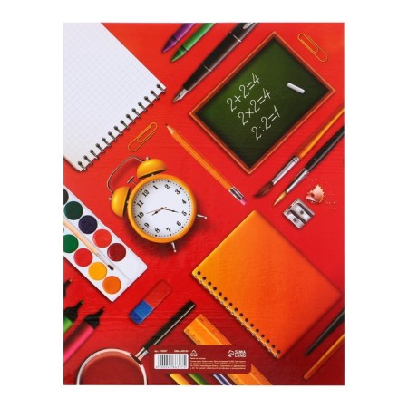 School folder on the rings "Portfolio of an elementary school student", without separators, 24.5 x 32 cm.-4