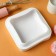 Form for mousse desserts and baking konfinetta "quadro", silicone, 18.5 × 5 cm, white color