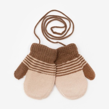 Mittens double for a boy, color mix, 1-2 years old-5