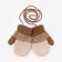 Mittens double for a boy, color mix, 1-2 years old