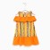 Sarafan for the girl, the color is light beige/orange, height 128 cm