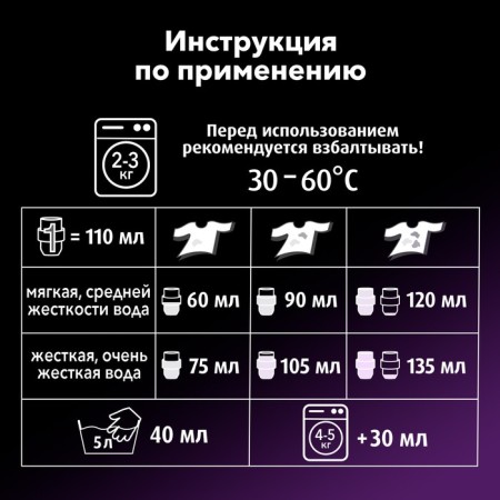 Liquid for washing "affection", gel, for black tissues, 3 liters-2