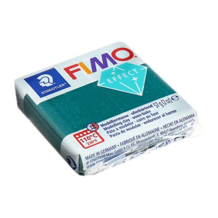 Plastic-polymer clay baked 57g Fimo Effect Galactic green 8010-562