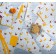 Hens mittens, size 18x30 cm, yellow color