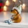 Polystone souvenir "Olesha with a knitted hat with a gift" 10x7x6.5 cm