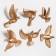 Wall -wall decor "Birds" 6 pieces 14 x 23.5 x 6 cm, gold