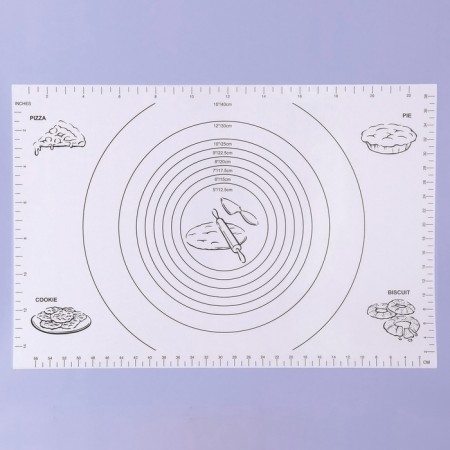 Silicone rug with a spill reinforced "Ermme", 59.5 × 40 cm