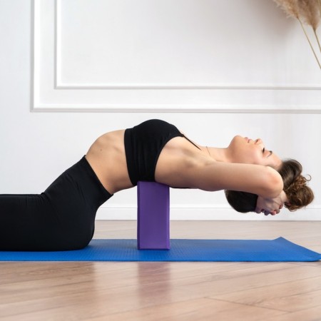 Sangh yoga block, 23 × 15 × 10, purple color-3