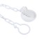 Holder for the nipple - dummy "love milk", on a chain, white color