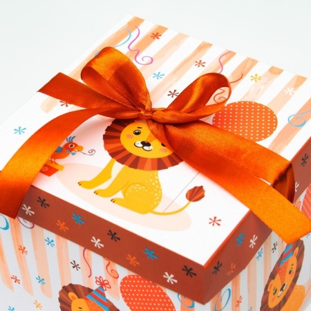 Self -assembly box "Children's" lion 15x15x15 cm-2