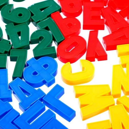 A set of numbers and letters of the Russian alphabet on magnets, 79 pieces-2