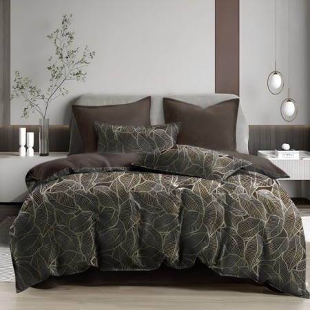 Sofi de Marko Beverli bedding bedding, size 240x270 cm, 220x240 cm, 50x70 cm - 2 pcs, color chocolate