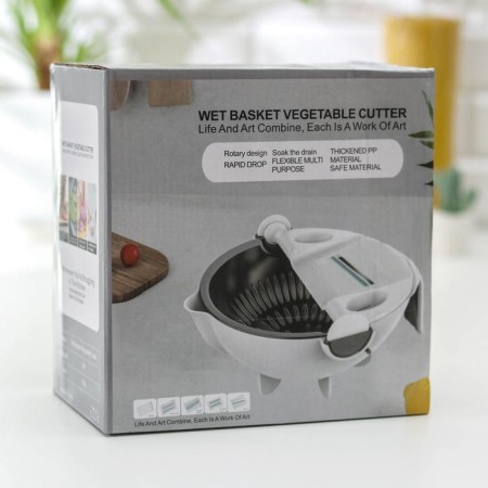 Magisthuman Majestic multifunctional vegetable engine, with a drain basket, 22.3 × 13.5 × 22.5 cm, white-gray color-13