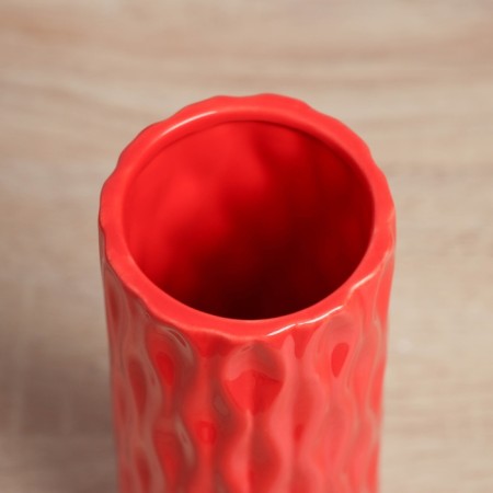 VAZ Coramics Table "Tiago" loops, 18x6.5 cm, red-1