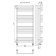 Water towel Terminus "Bern" P18, 500x1200 mm, chrome