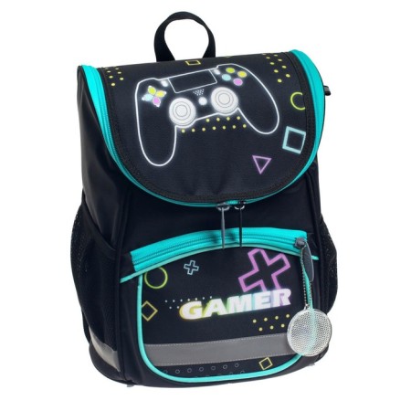 School standard, 36 x 26 x 16 cm, + bag for shoes 40 x 32 cm, calligrata n "Game", black-4