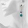 Earrings with “Bloom” rhinestones, light squares, colored in silver