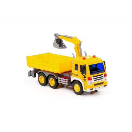 A car on -board inertial "City", with bucket, light, sound, color yellow-5