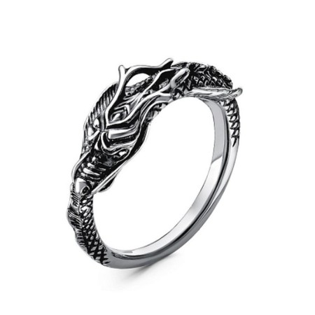 Male Ring "Dragon", echoing with oxidation, 20.5 size