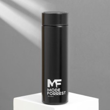 Thermos with a temperature indicator Mode Forrest, 500 ml black, retains heat 8-10 hours