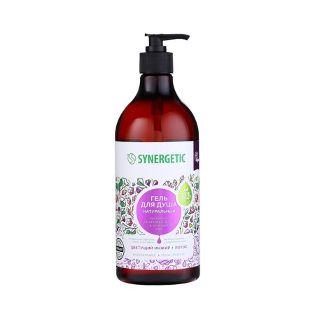 Natural biodegradable shower gel Synergetic Blooming figs and lotus, 750 ml