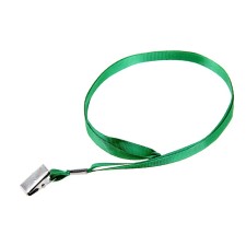 Badge tape Shirin-10 mm, length-80 cm with metal clothespin, green