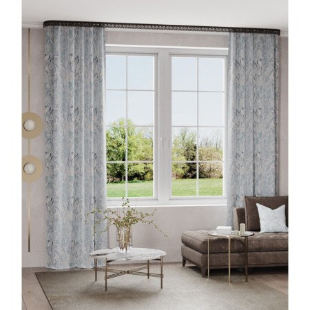 Curtain "Caprice", size 150x260 cm, color blue-gold
