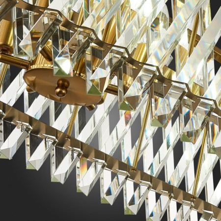 Suspension lamp ST LUCE. SL1170.303.12. Fabio. 12x40 W, E14, 100x35x29 cm, brass color-10