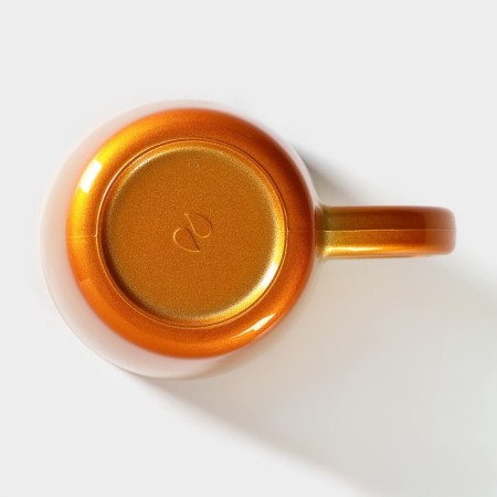 Glass mug, 340 ml, color orange metallic-3