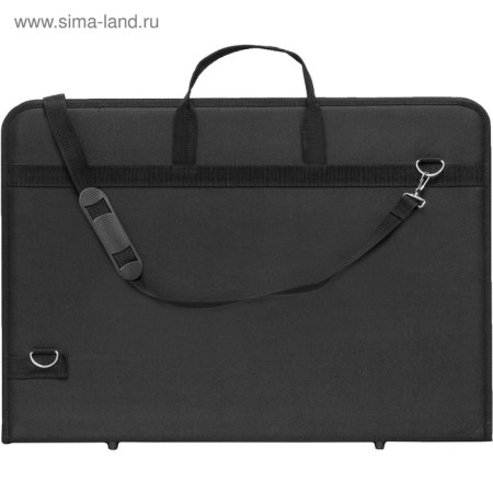 Folder for drawings and drawings for artists A2, 640 x 450 x 30 mm, with handles, textile, estado, black-1