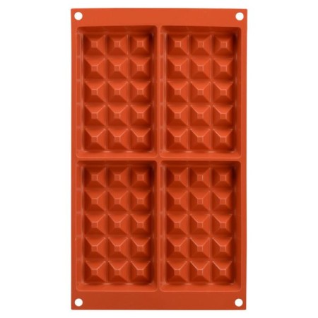 Waffel Classic waffle form, silicone, red-5