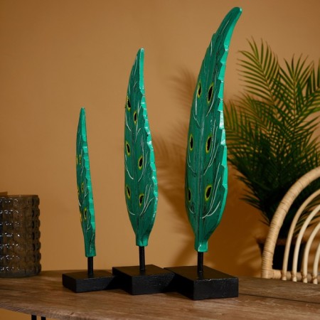 Interior decor "Leaves" Albezia (set 3 pcs) 60.50 and 40 cm-1