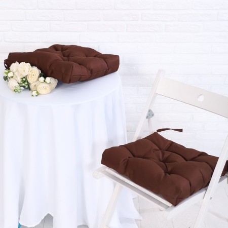 Set of pillows for water -legged chairs 40x40cm 2 pcs, brown, Fayber, Greta HL20%, PE80%