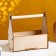 Wooden Kashpo 24.5 × 13.5 × 9.5 (25) cm stella click, with a handle, natural