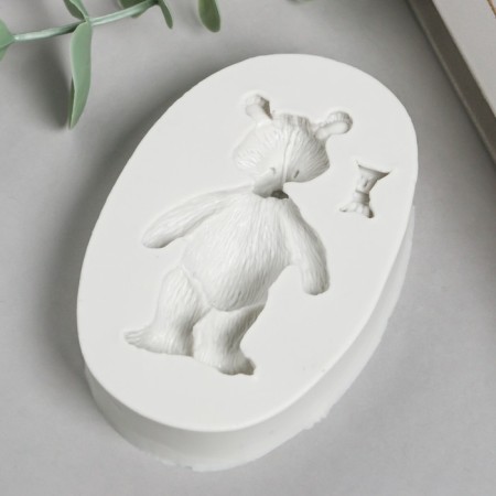 Mold Silicon "Bear and Bow" 1.9x5.8x8 cm-1