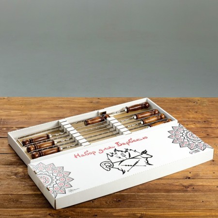 Set with skewers Gift "Ferghana", 8 items, in a box, shampoos 50cm-1