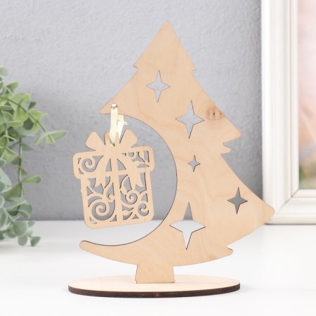 Souvenir "Christmas tree. Gift" 14x18.5 cm (set 3 parts)